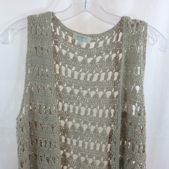 Umgee Crocheted Vest Size L - Picture 4 of 5